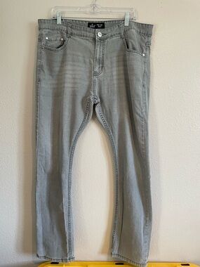 Public Record Gray Stretch Slim Fit Men’s Jeans